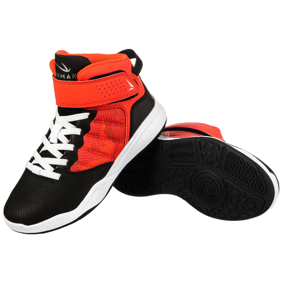 Tenis de básquetbol nivel iniciación negros y rojos para niño SE100 - Image 14