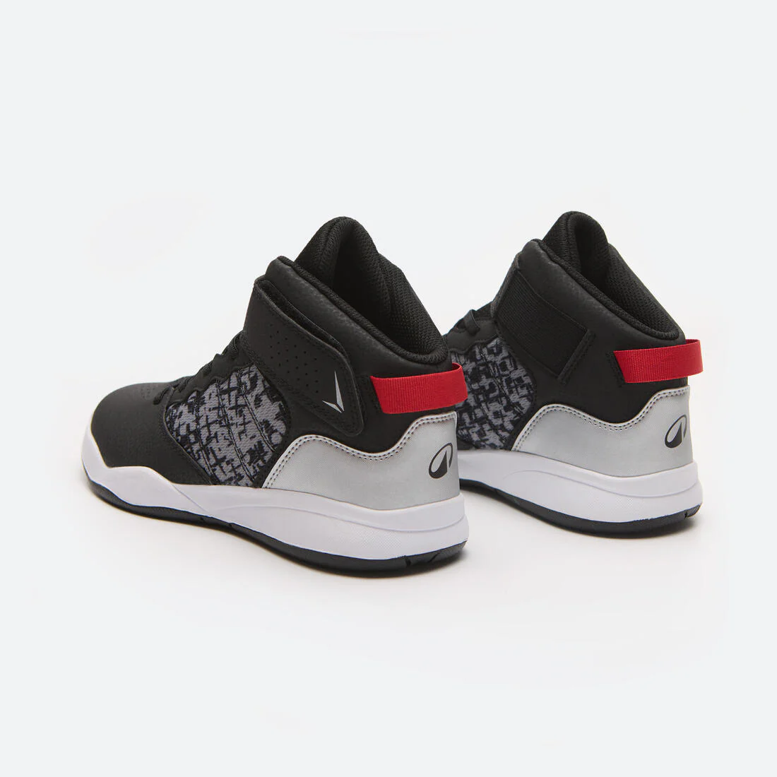 Tenis de básquetbol nivel iniciación negros y rojos para niño SE100 - Image 5