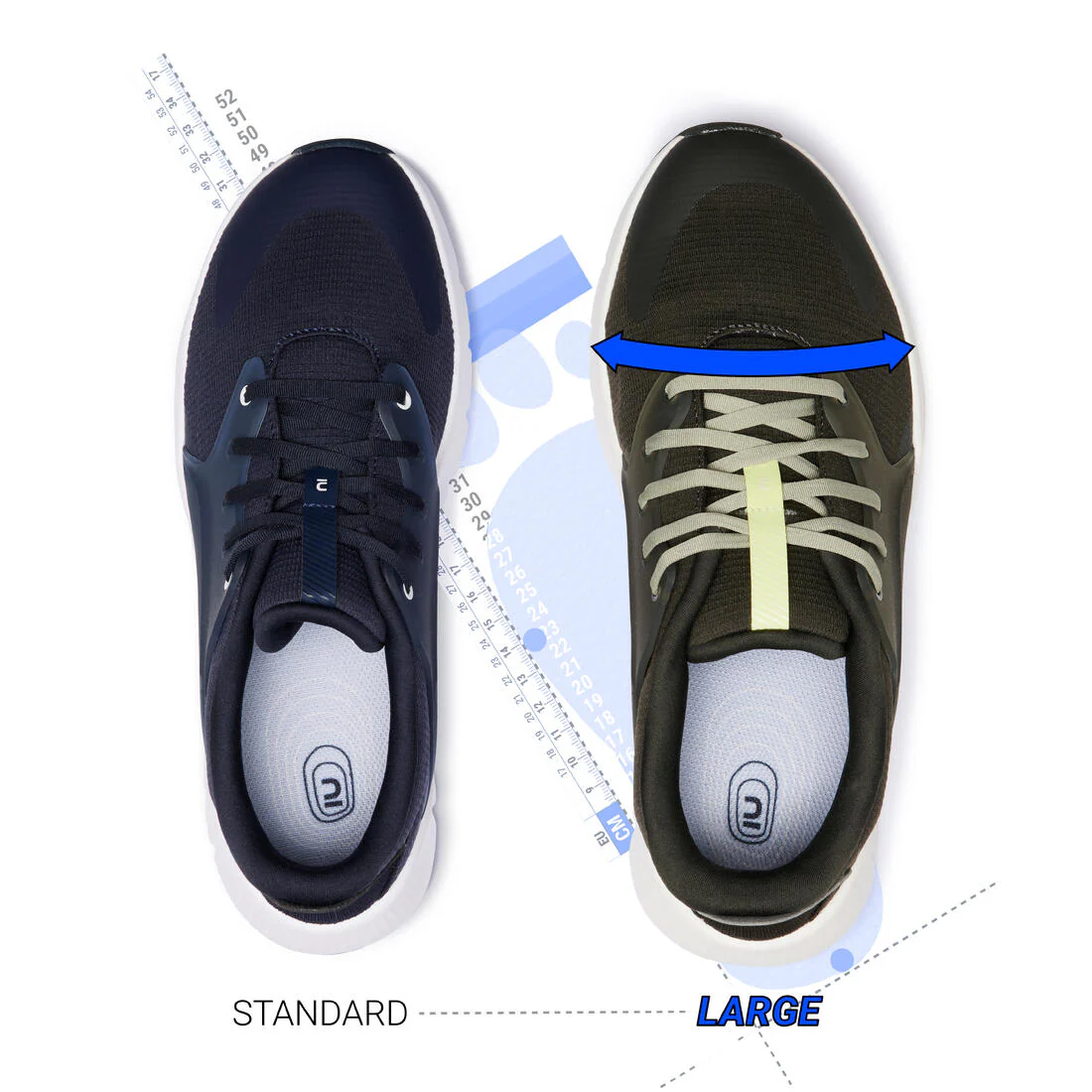Tenis de caminar para pie estándar azules para hombre SW500 - Image 5