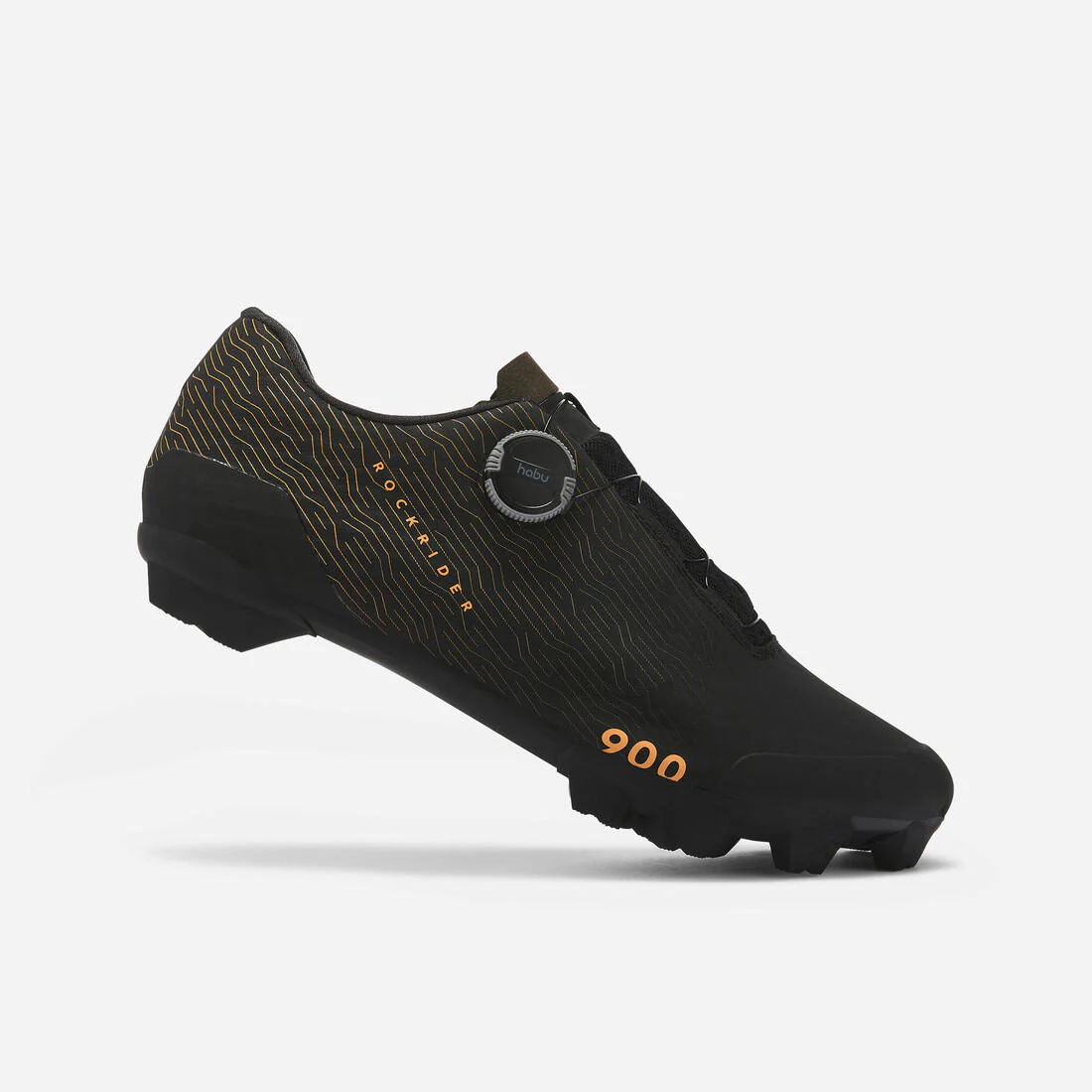 Tenis de ciclismo MTB y gravel con Habu Fit System ocre Race 900