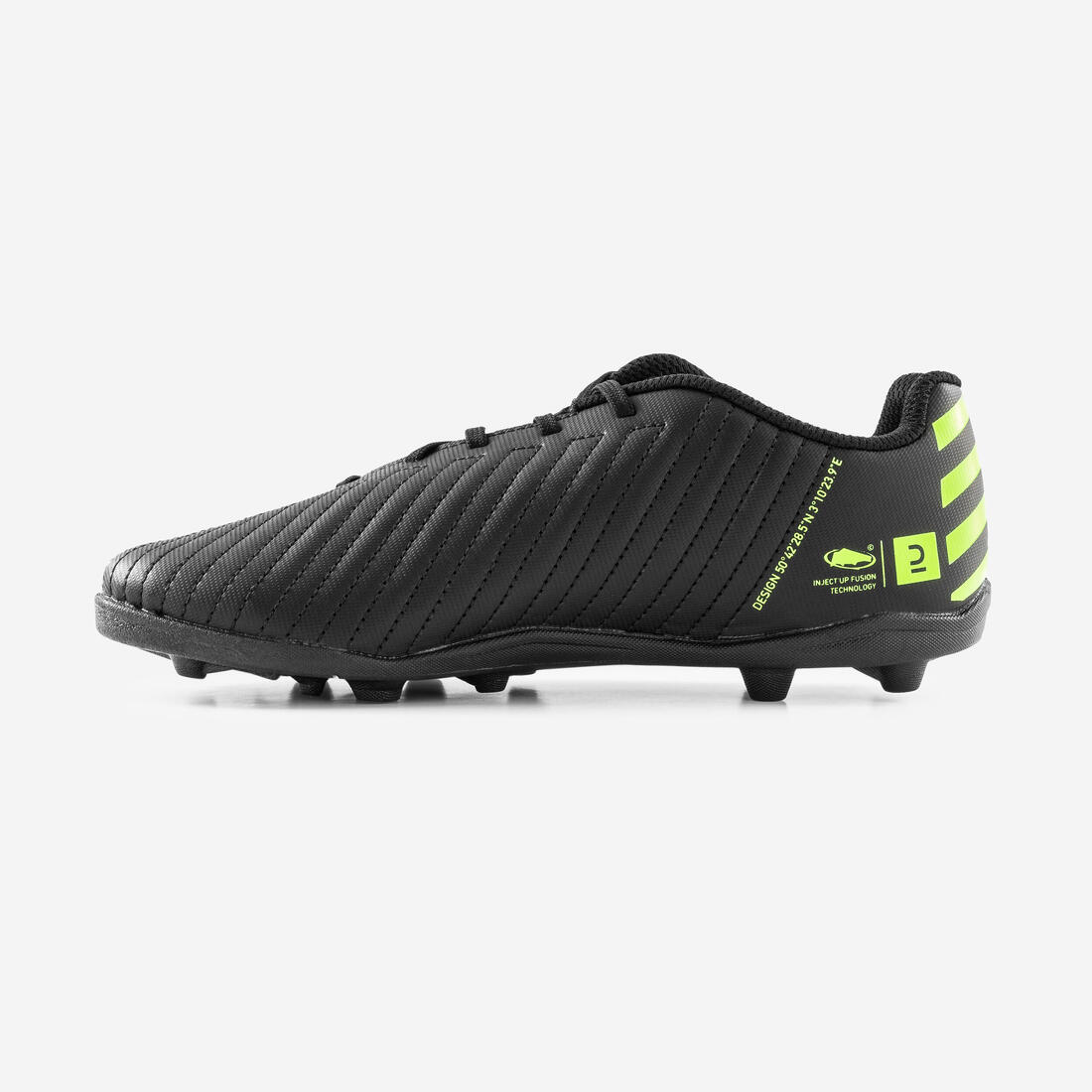 Tenis de fútbol con agujetas fg negras y amarillas para niño 100 - Image 3