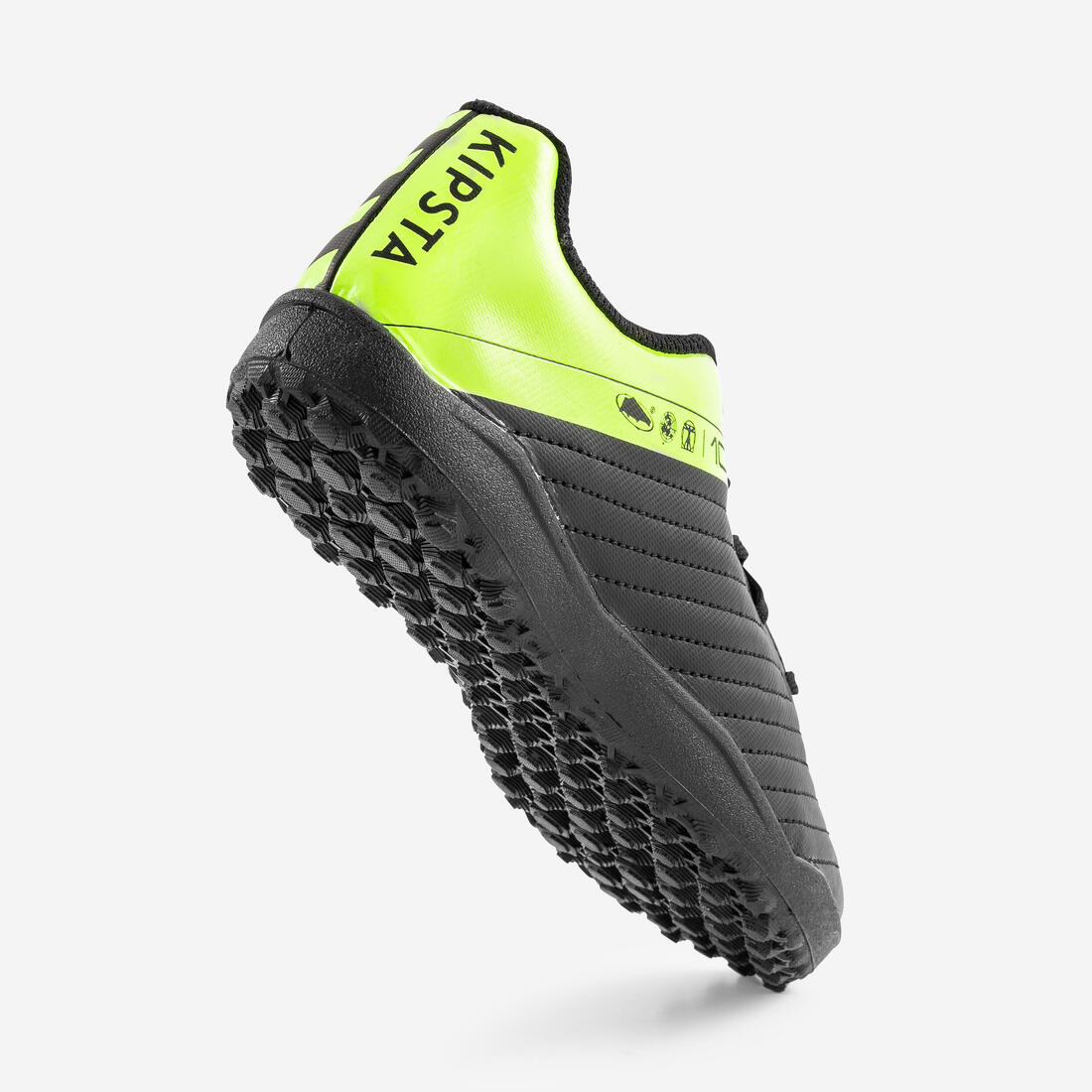 TENIS DE FÚTBOL CON AGUJETAS PARA NIÑO 100 TURF TF NEGRO Y AMARILLO - Image 5