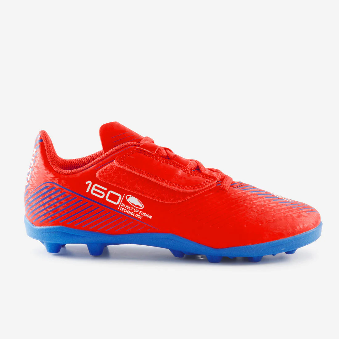 Tenis de fútbol con cierre de contacto Easy AG/FG rojos para niños 160 - Image 2