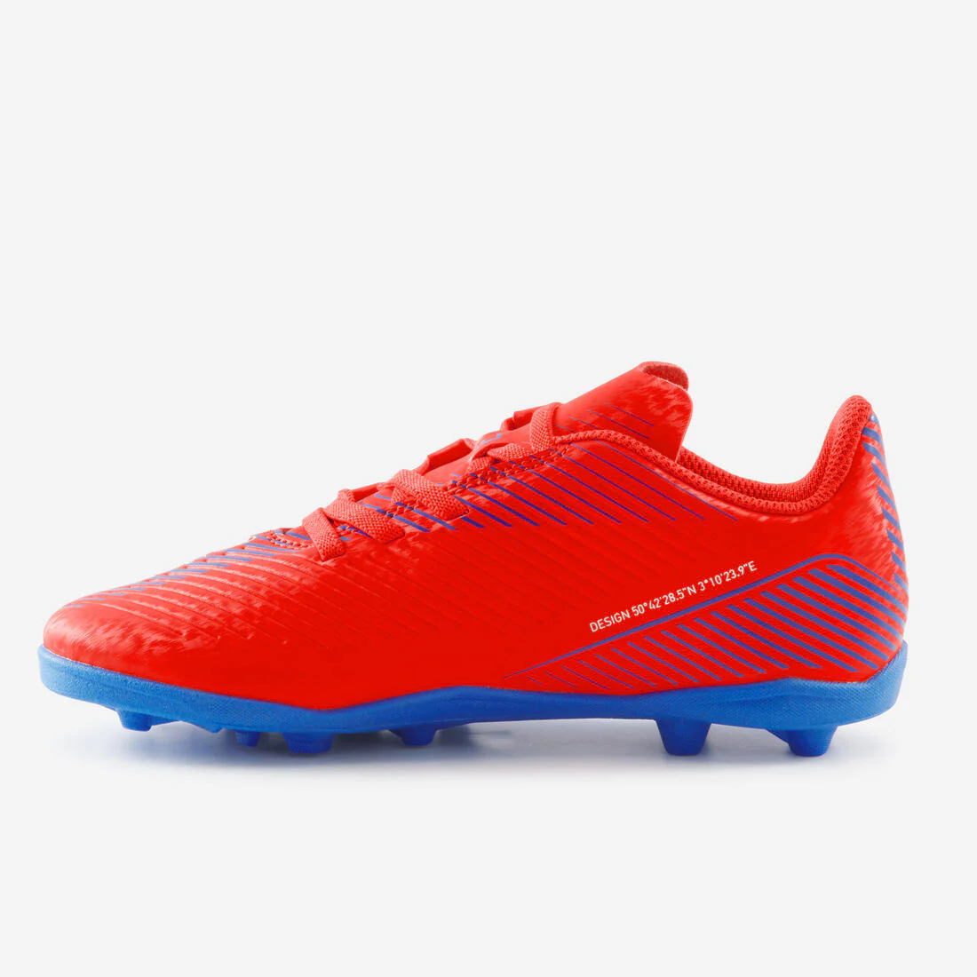 Tenis de fútbol con cierre de contacto Easy AG/FG rojos para niños 160 - Image 4