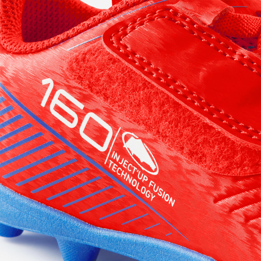 Tenis de fútbol con cierre de contacto Easy AG/FG rojos para niños 160 - Image 9