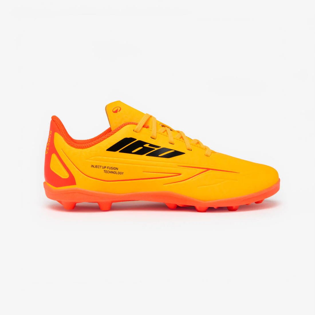 Tenis de fútbol con cintas AG/FG rojos para niños 160 JR