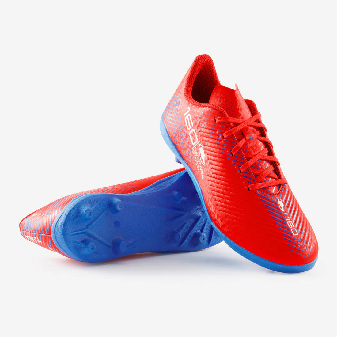 Tenis de fútbol con cintas AG/FG rojos para niños 160 JR - Image 27