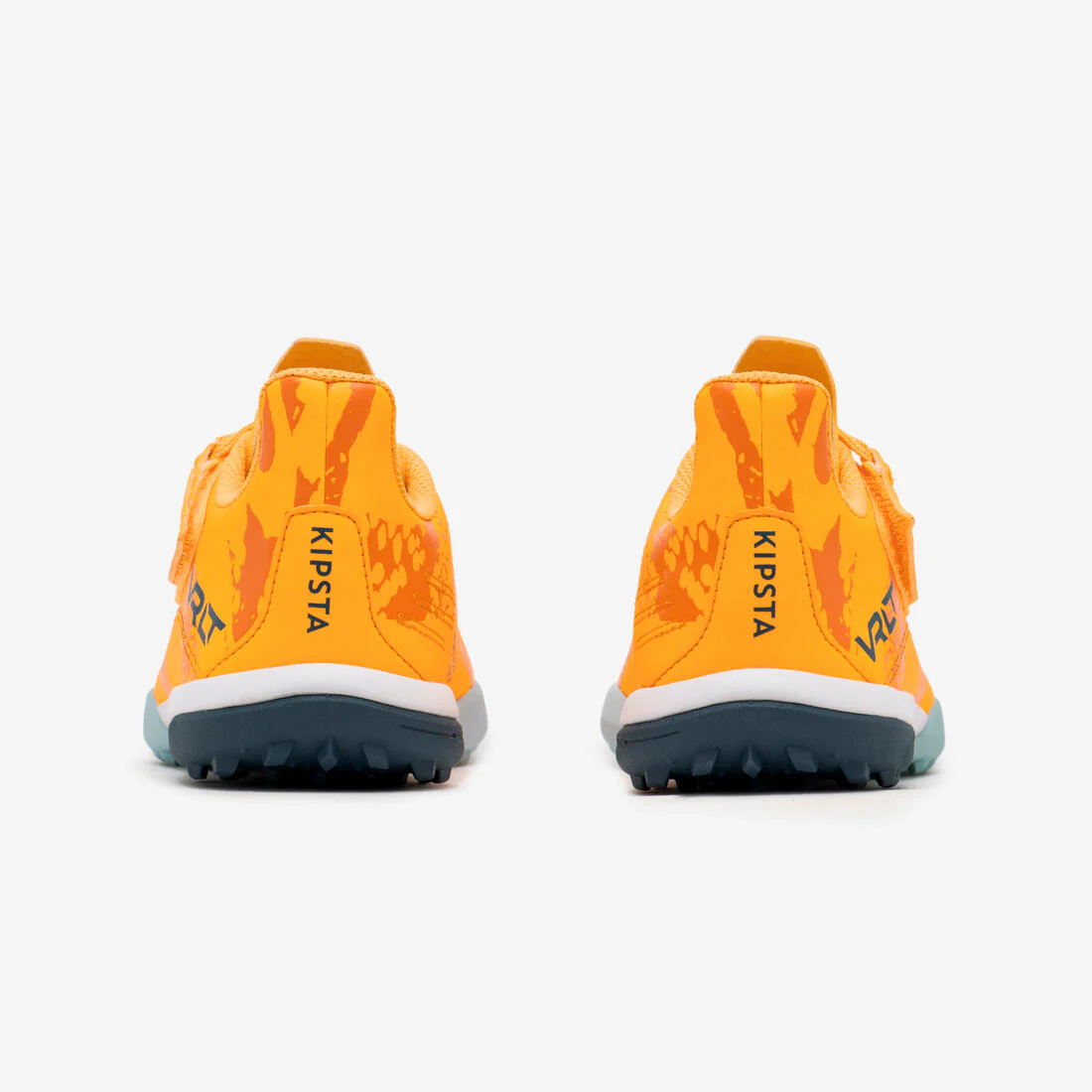 Tenis de futbol con velcro naranjas para niños Viralto I Easy Turf TF - Image 4