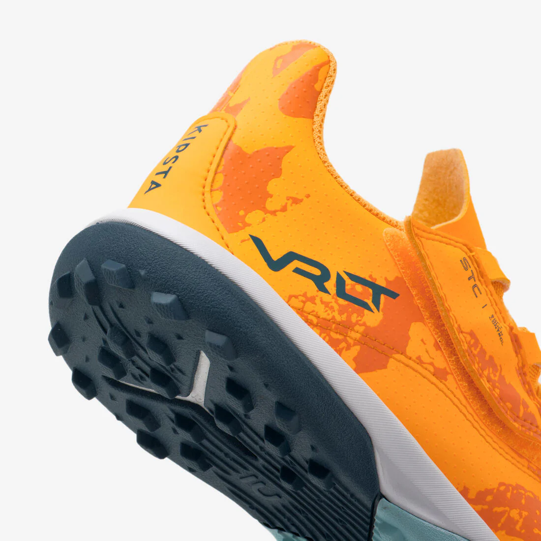 Tenis de futbol con velcro naranjas para niños Viralto I Easy Turf TF - Image 7