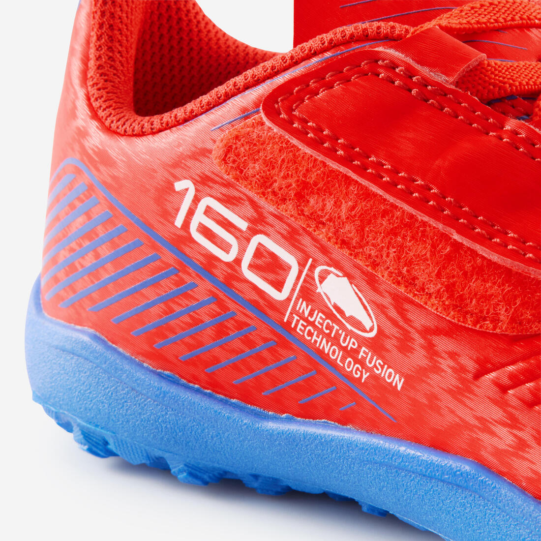 Tenis de fútbol para césped con cierre de contacto Easy rojos para niños 160 - Image 16