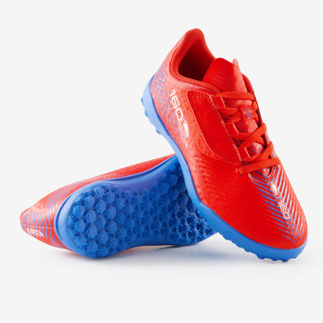 Tenis de fútbol para césped con cierre de contacto Easy rojos para niños 160 - Image 37