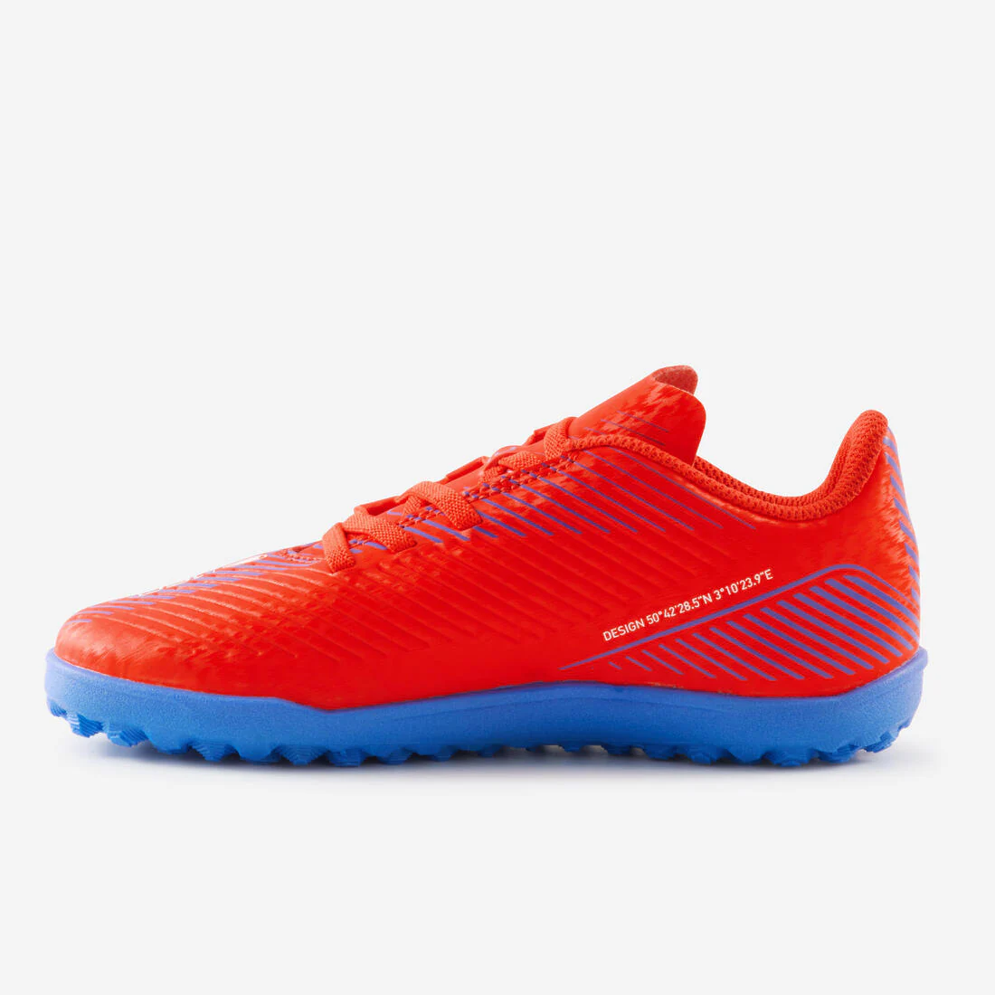 Tenis de fútbol para césped con cierre de contacto Easy rojos para niños 160 - Image 5