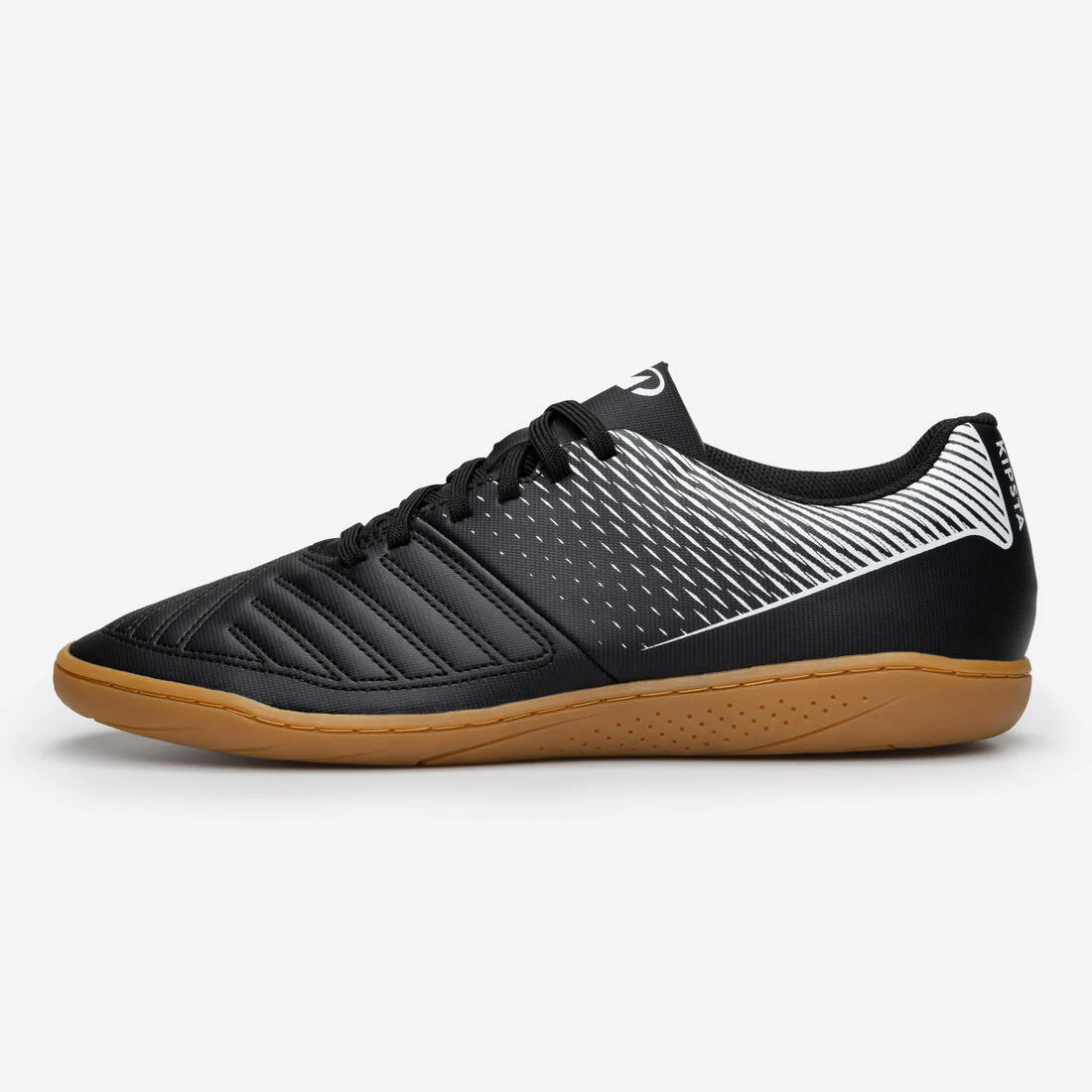 Tenis de futbol sala negro y caramelo para adulto 100 v3