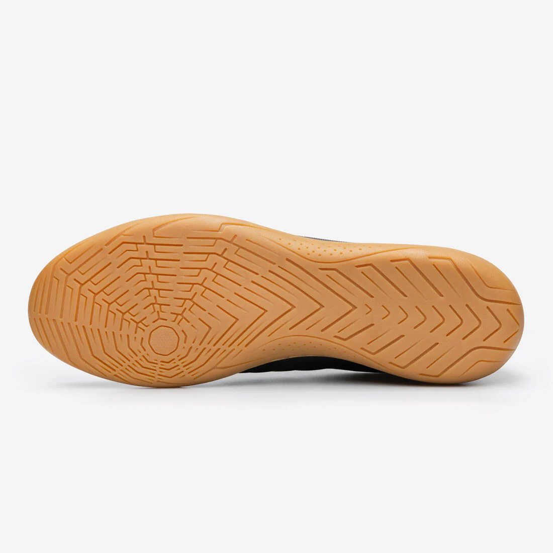 Tenis de futbol sala negro y caramelo para adulto 100 v3 - Image 5
