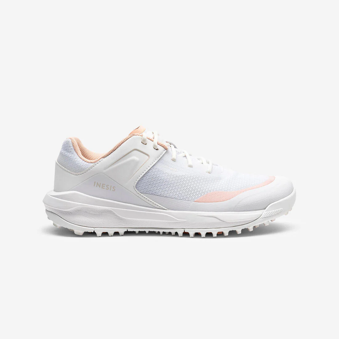 Tenis de golf blancos y beige rosados para mujer WW500