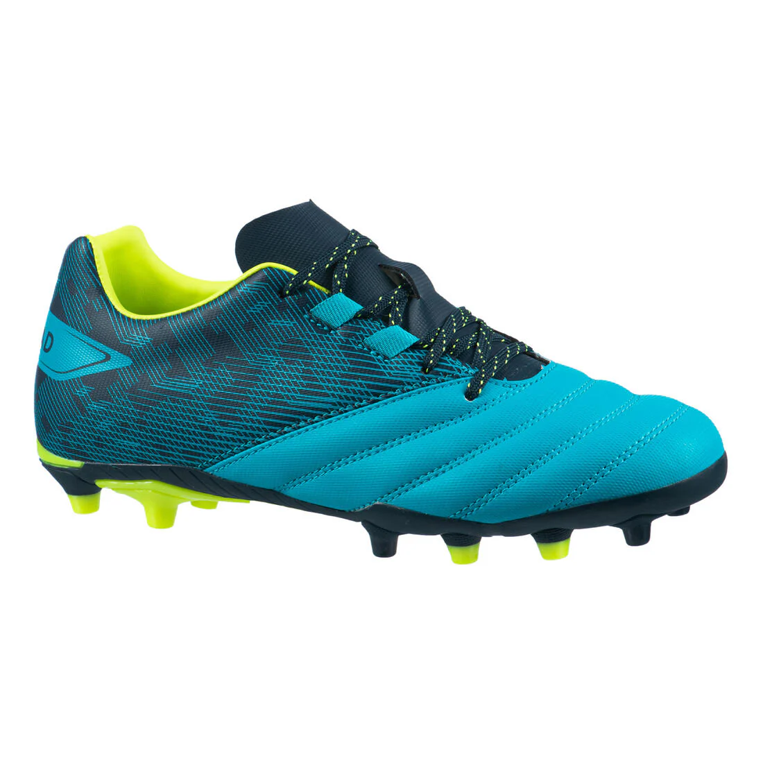 Tenis De Rugby Offload R500 Tacos Fijos Terrenos Secos Niños Azul