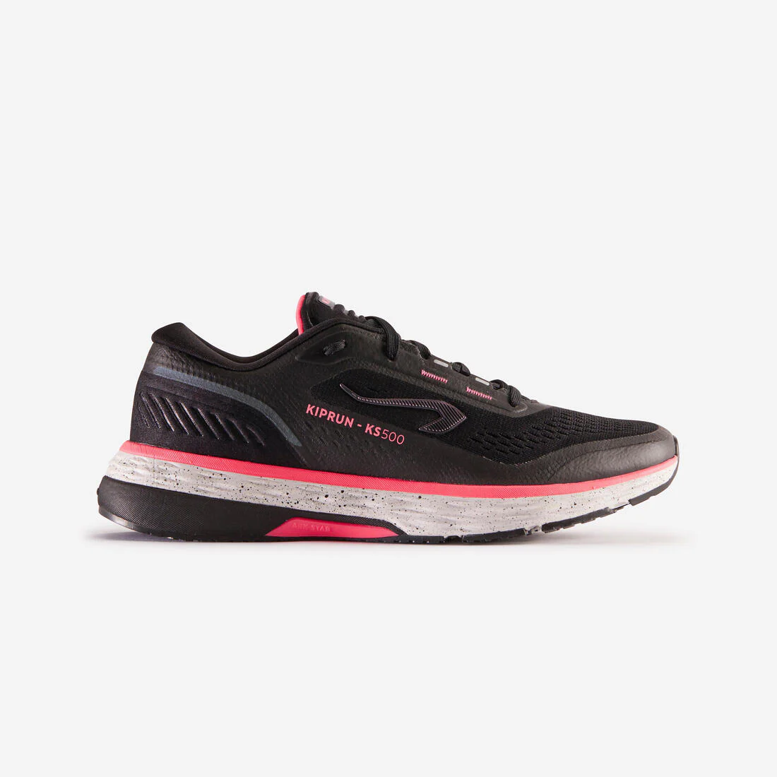 Tenis de Running para Mujer Kiprun KS500 Negro Rosa