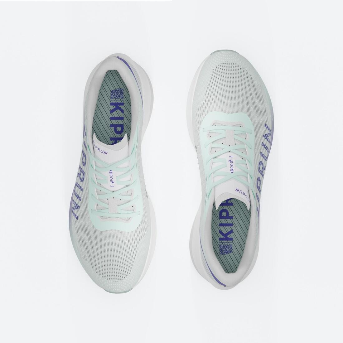 Tenis de running verde claro con violeta para mujer Kiprun KD900X.2 - Image 13