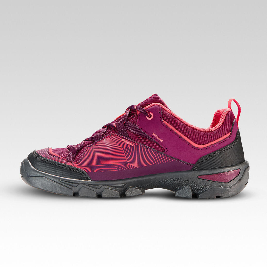 Tenis de senderismo con cordones morados para niñas talla 35-38 MH120 Low - Image 2