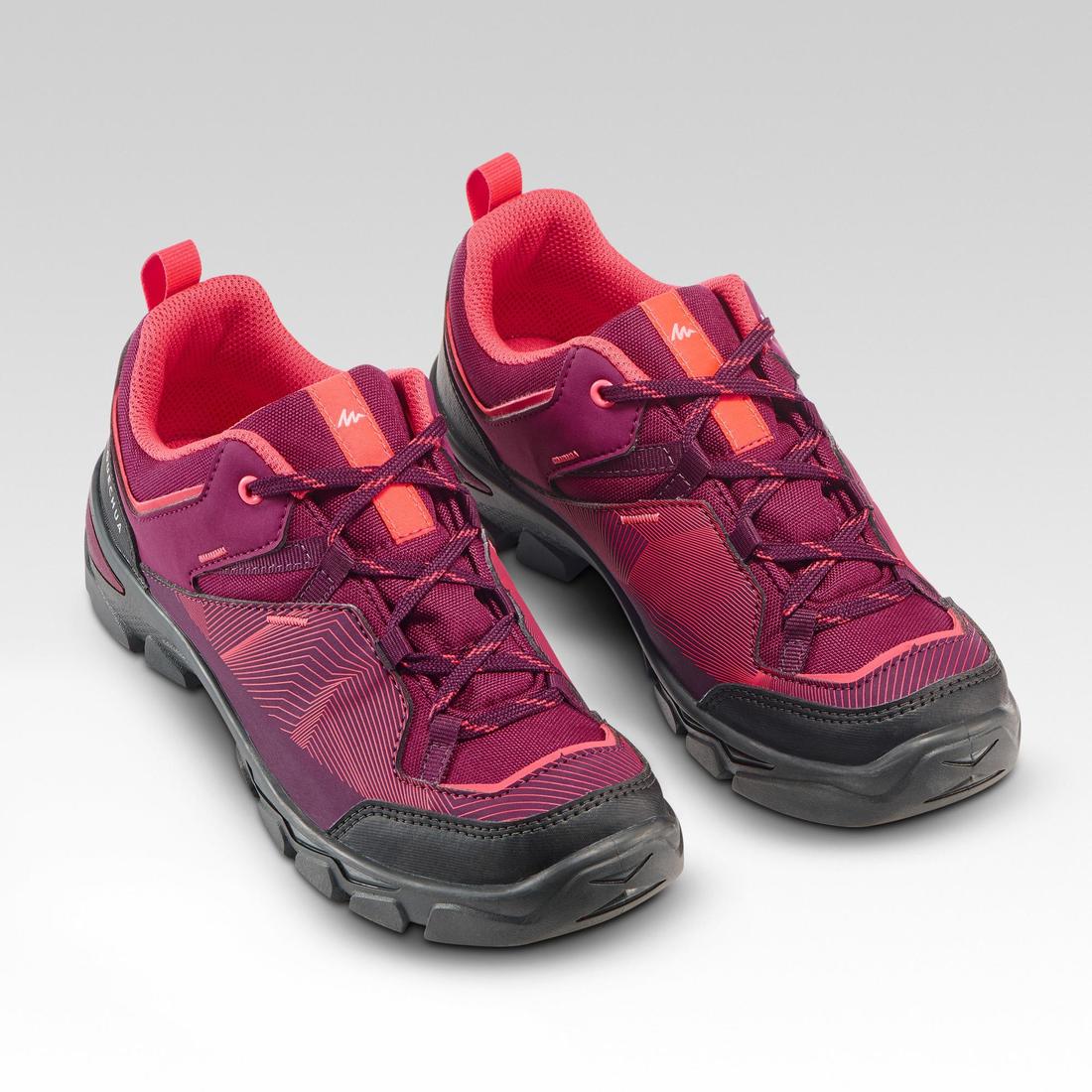 Tenis de senderismo con cordones morados para niñas talla 35-38 MH120 Low - Image 4