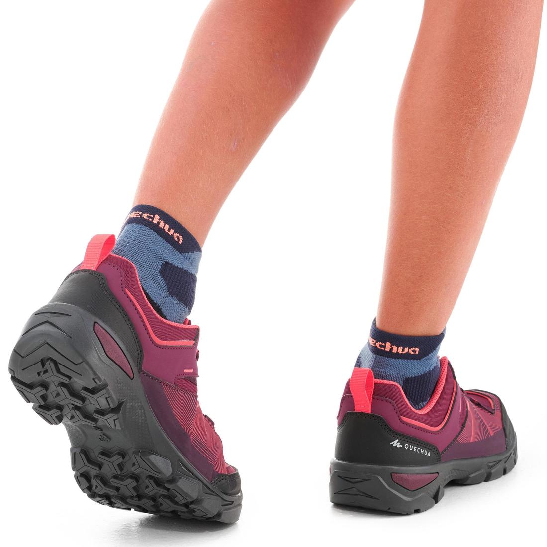 Tenis de senderismo con cordones morados para niñas talla 35-38 MH120 Low - Image 5
