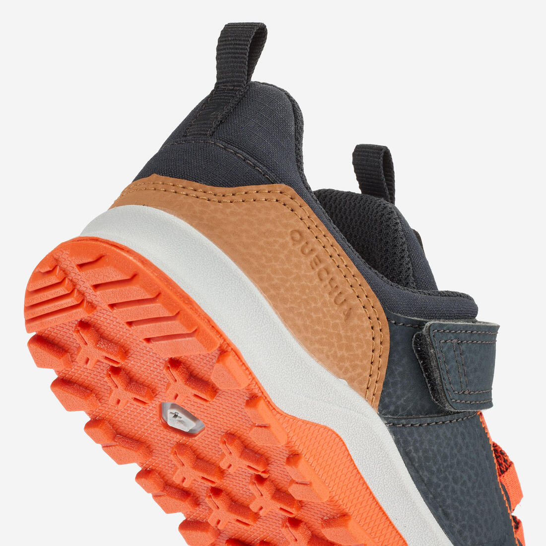 Tenis de senderismo con tira autoadherente azul con naranja para niños NH500 - Image 7