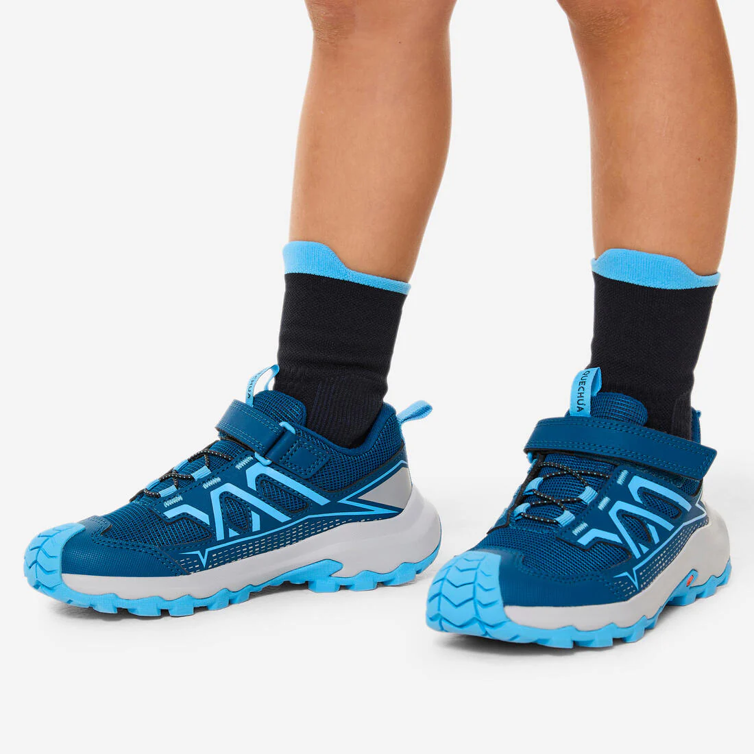Tenis de senderismo de amarre rápido tallas 24 a 34 azules para niños Crossrock - Image 7