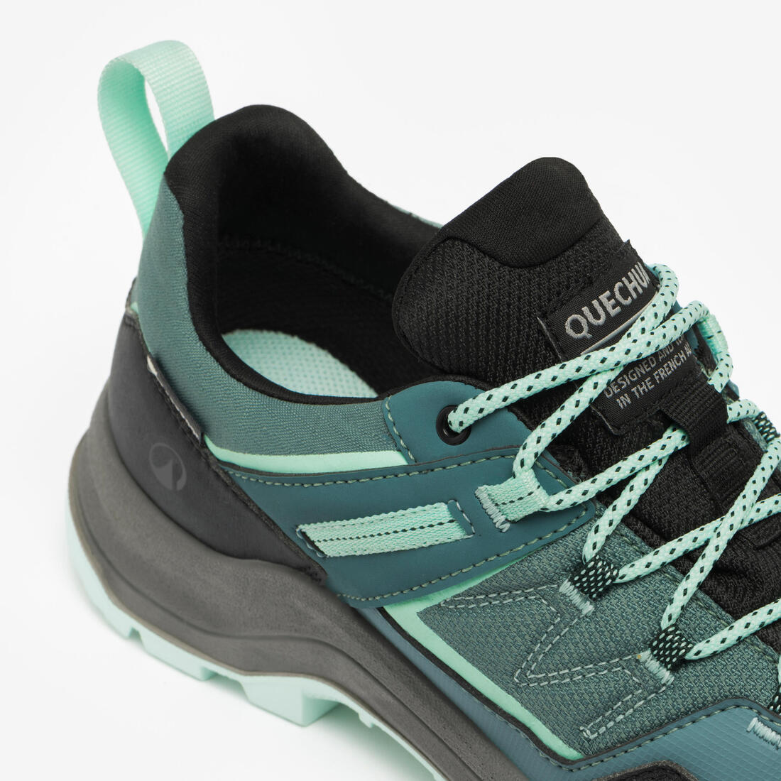 Tenis de senderismo de caña baja impermeables verdes para mujer MH100 - Image 15