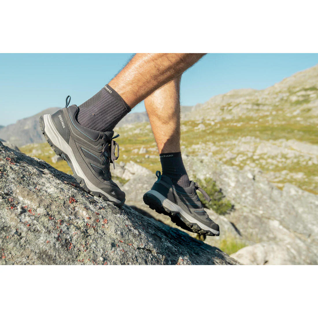 Tenis de senderismo de montaña grises para hombre MH100 - Image 5