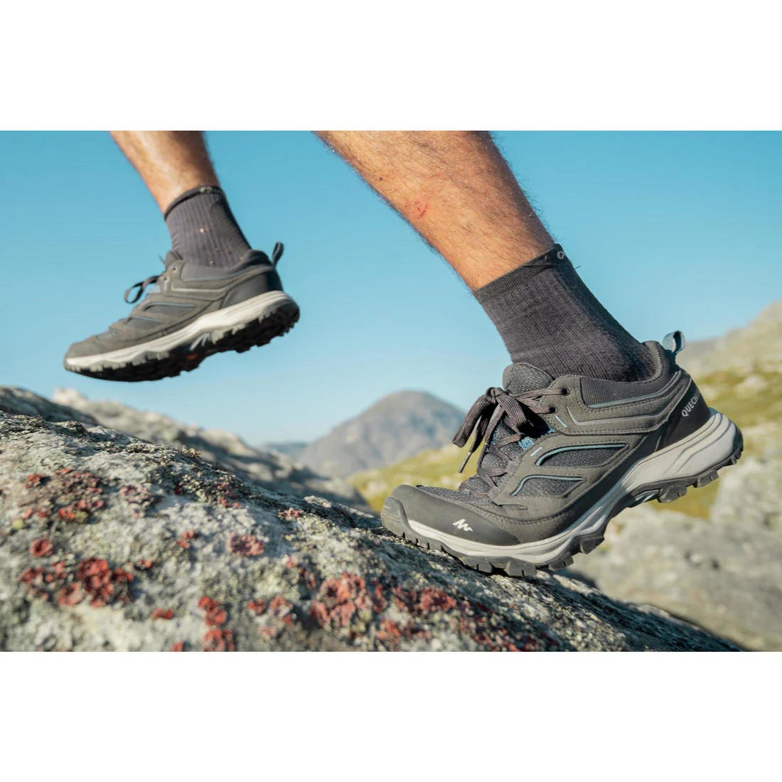 Tenis de senderismo de montaña grises para hombre MH100 - Image 7