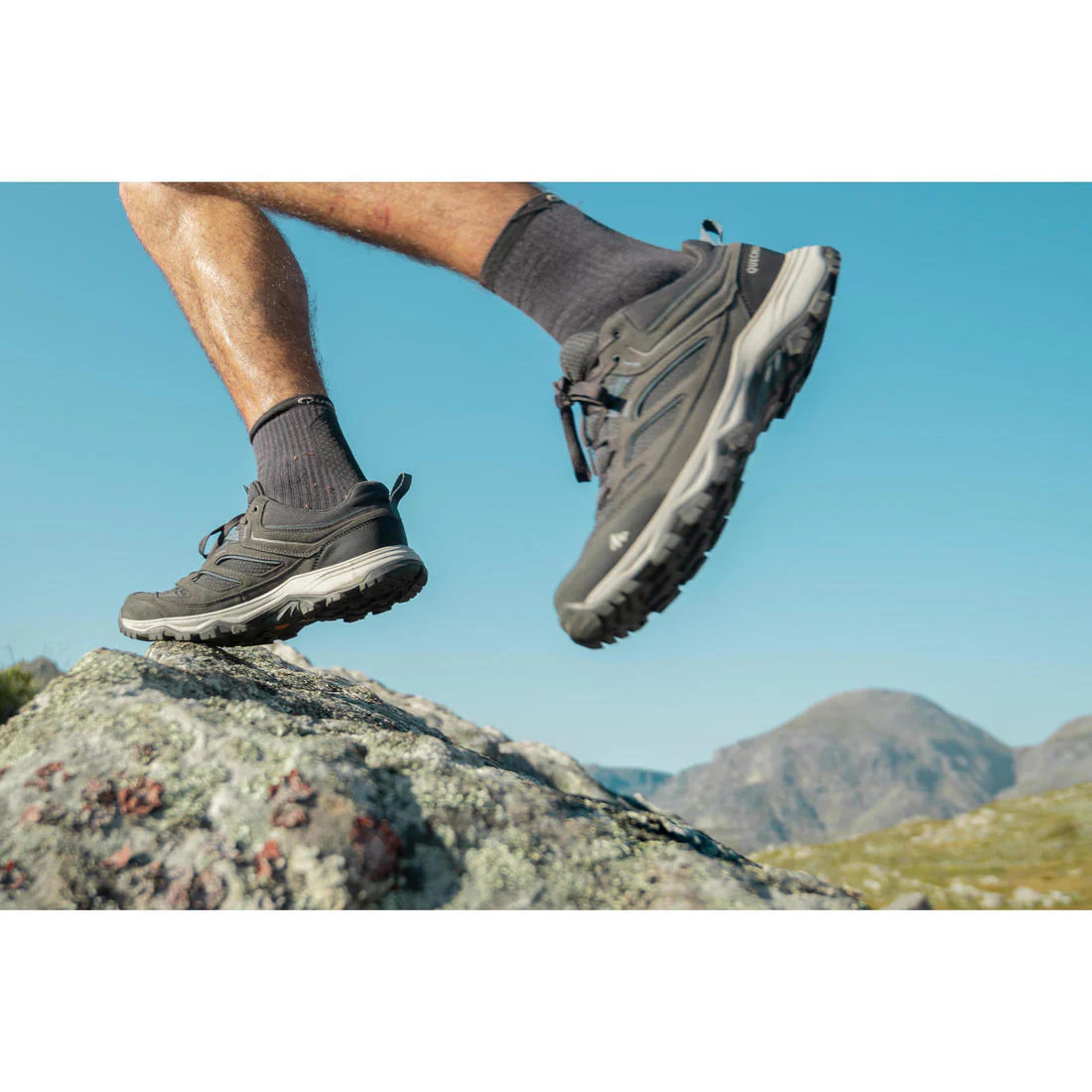 Tenis de senderismo de montaña grises para hombre MH100 - Image 9