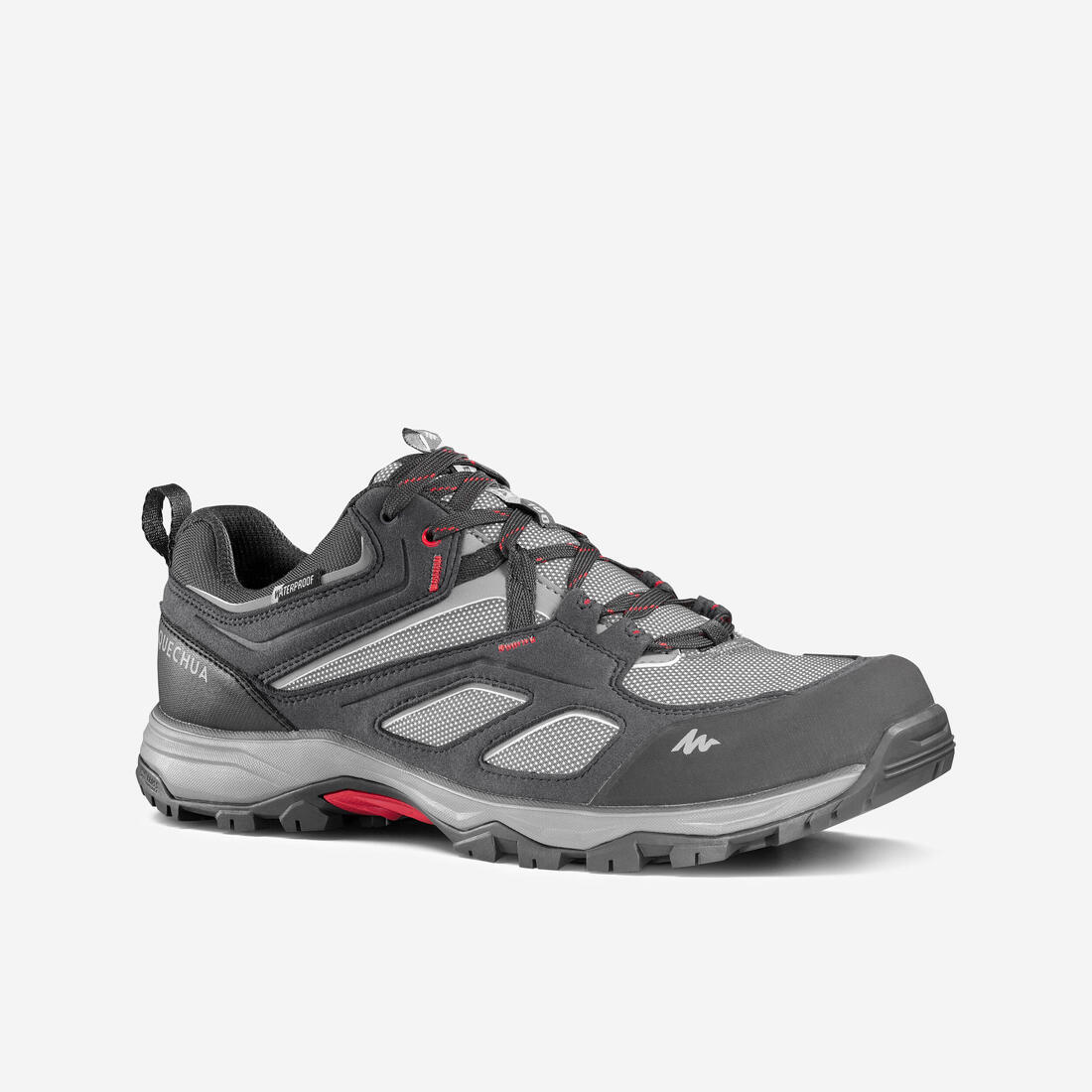 Tenis de senderismo de montaña impermeables grises para hombre MH100