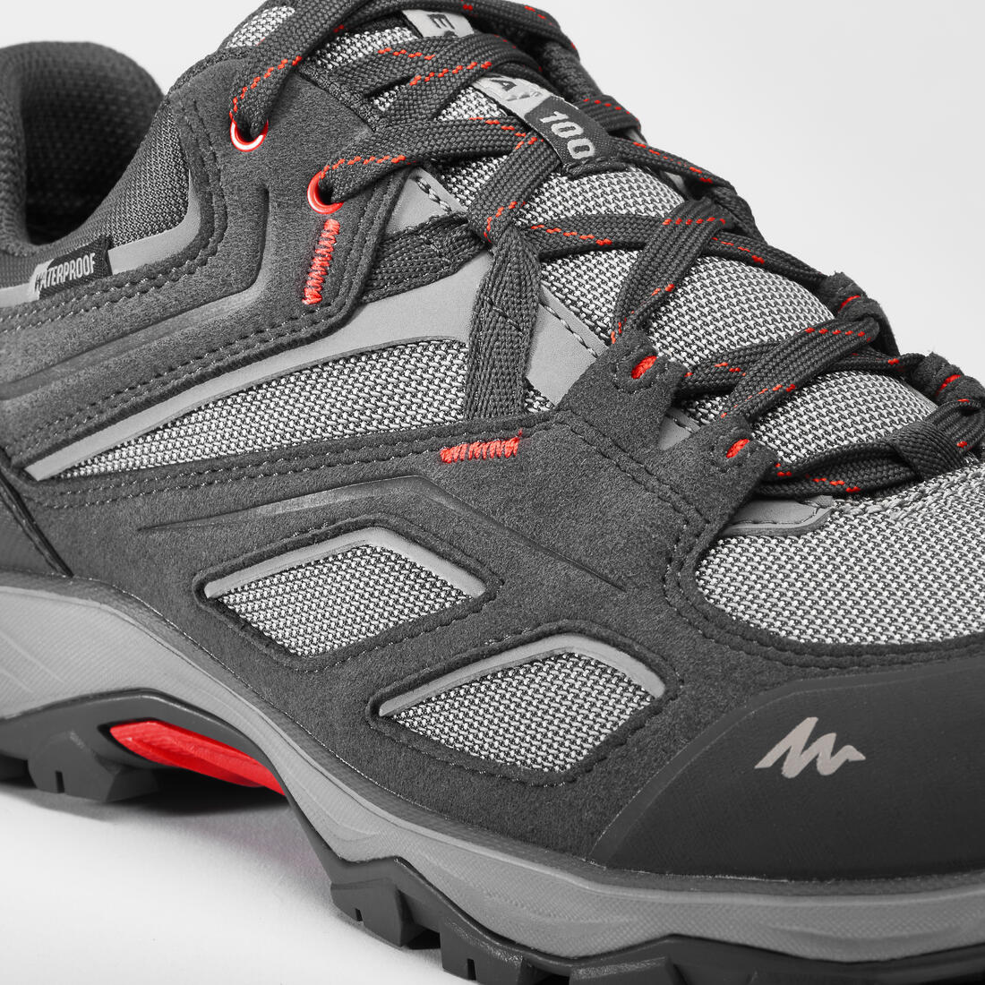 Tenis de senderismo de montaña impermeables grises para hombre MH100 - Image 5