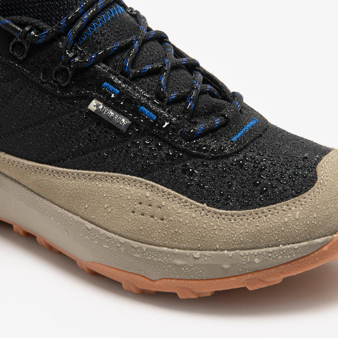 Tenis de senderismo impermeables de caña baja negros para hombre NH500 - Image 4