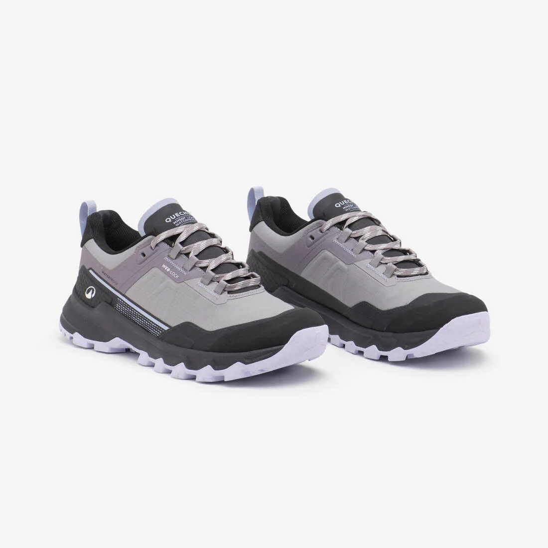 Tenis de senderismo impermeables grises para mujer MH500 Light - Image 2