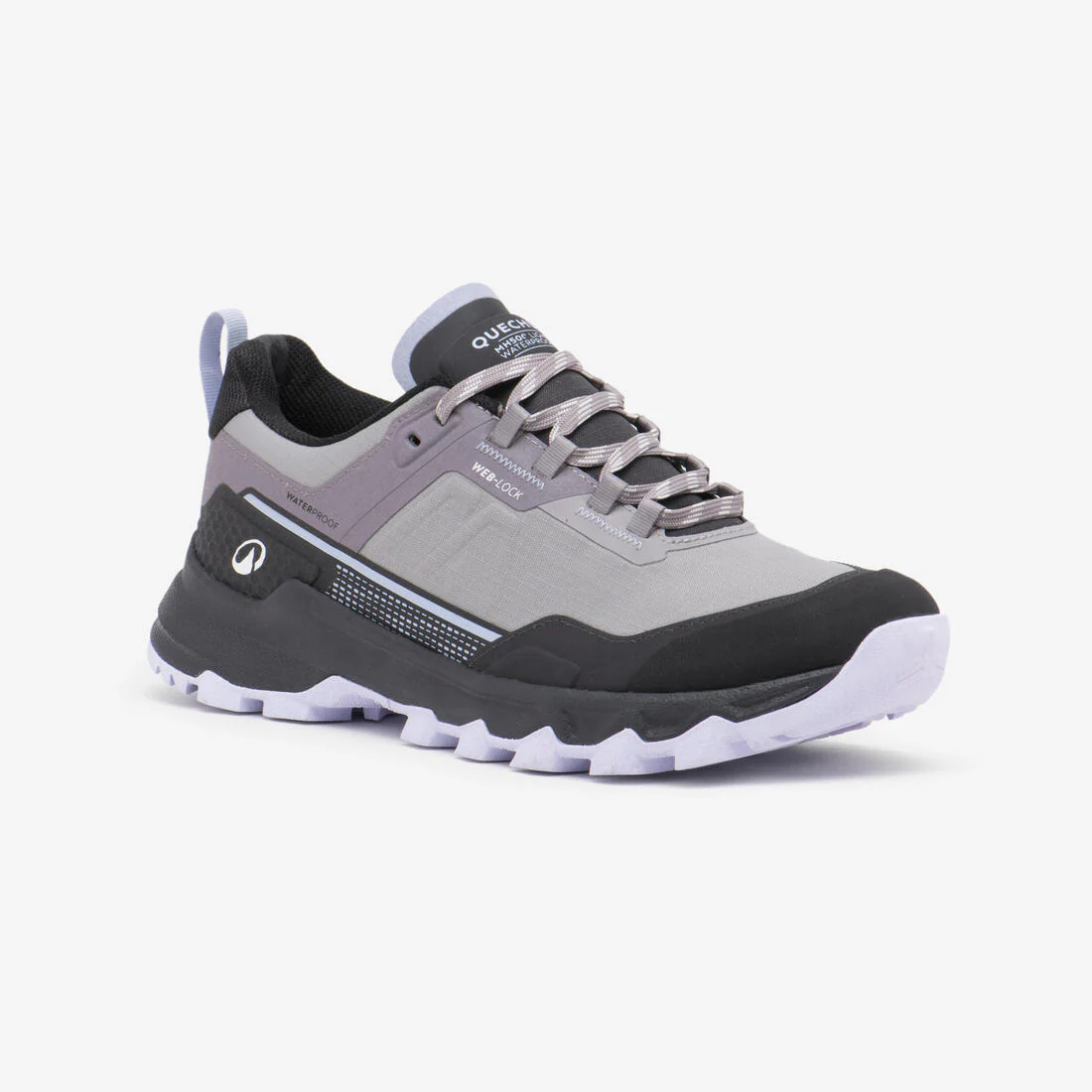 Tenis de senderismo impermeables grises para mujer MH500 Light - Image 3