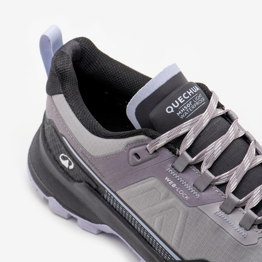 Tenis de senderismo impermeables grises para mujer MH500 Light - Image 7