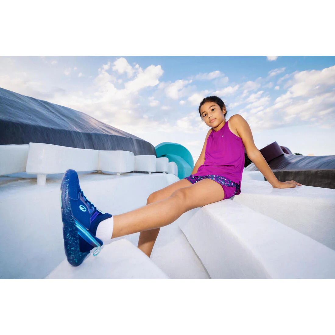 Tenis deportivos de calzado fácil azul marino para niños Playful Easy - Image 13