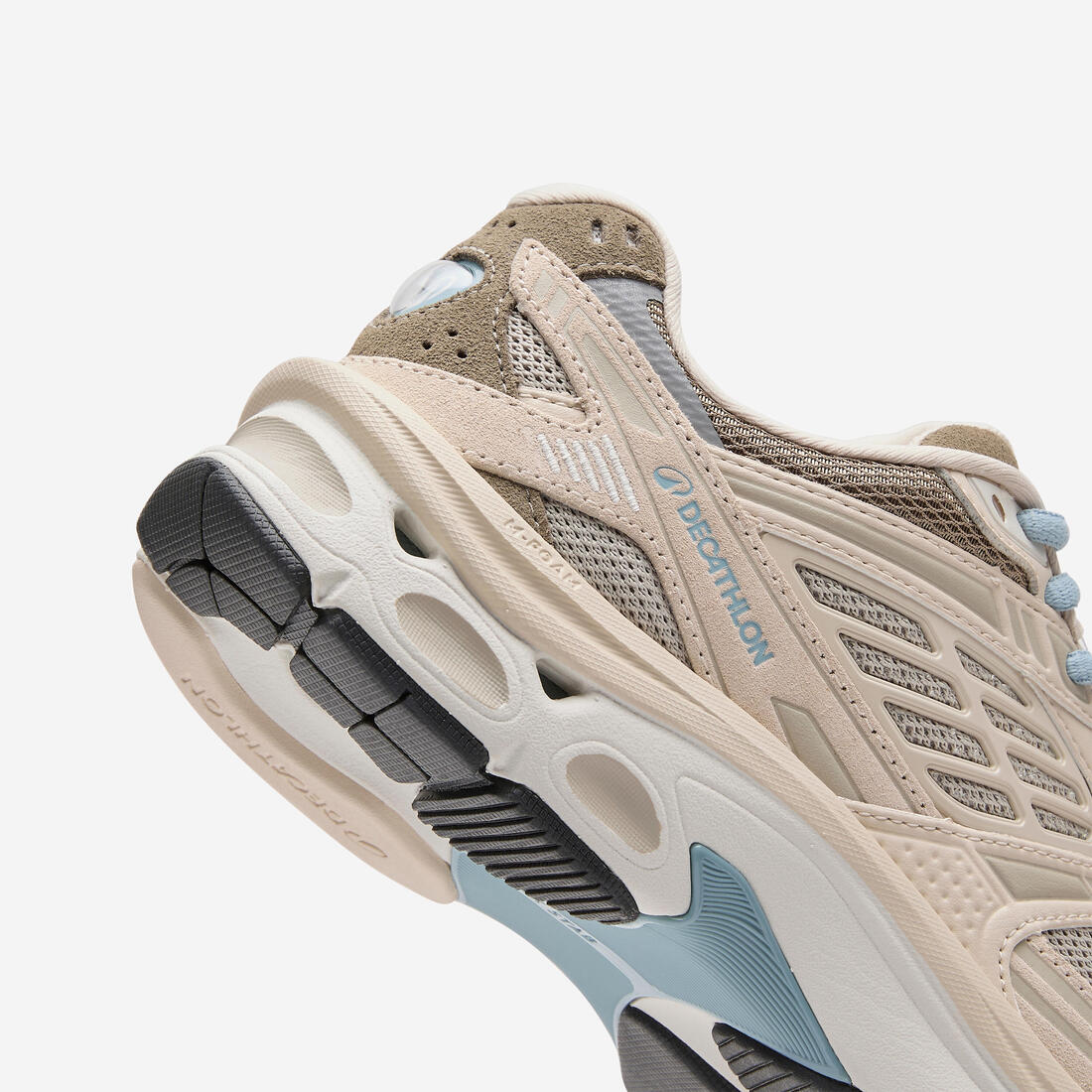 Tenis deportivos de gamuza beige para mujer RR2K - Image 4