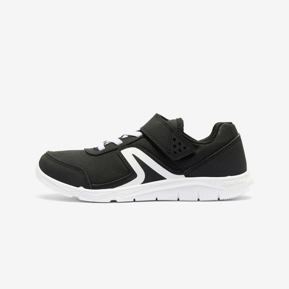 Tenis Deportivos PW 100 Niños Tira Negro Velcro