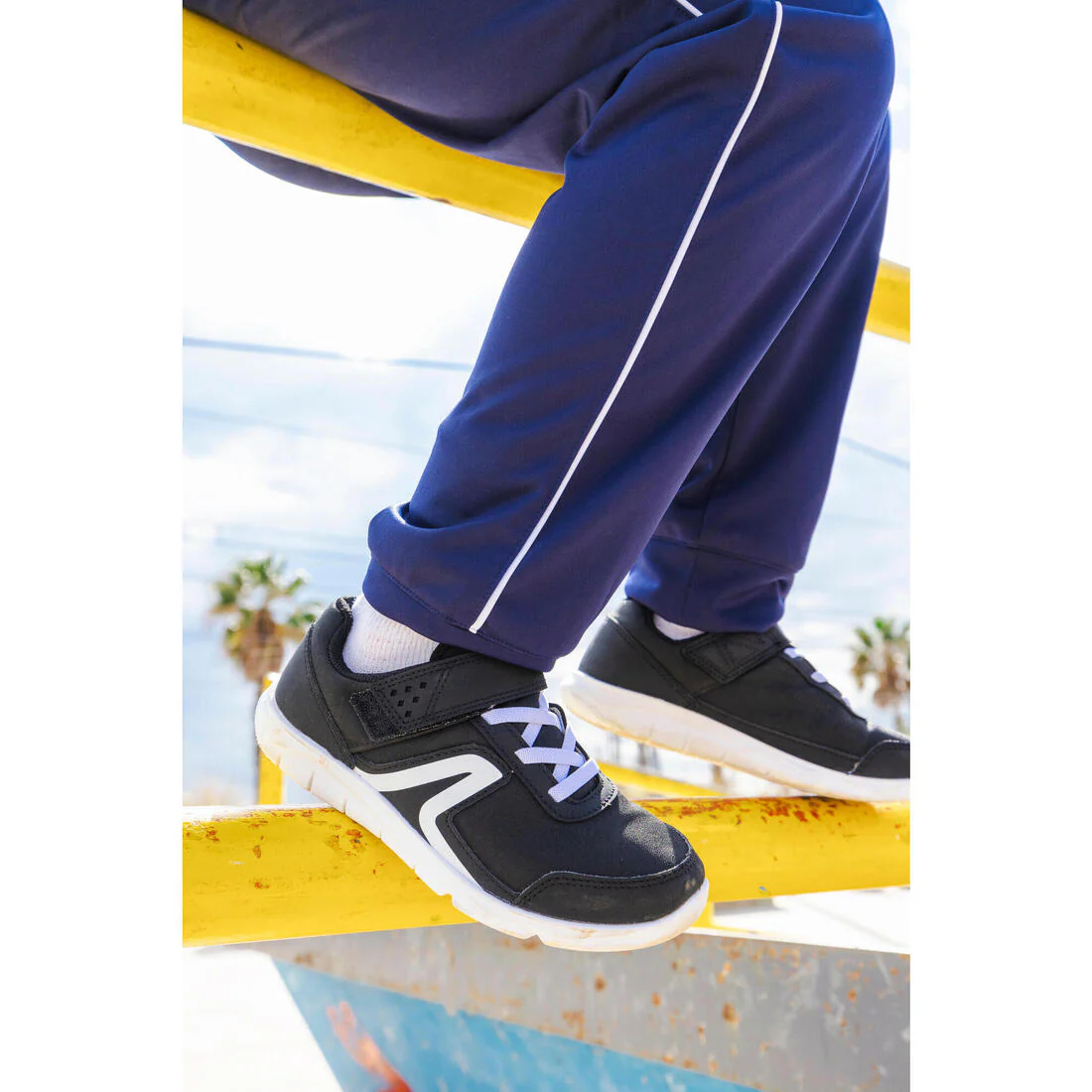 Tenis Deportivos PW 100 Niños Tira Negro Velcro - Image 8