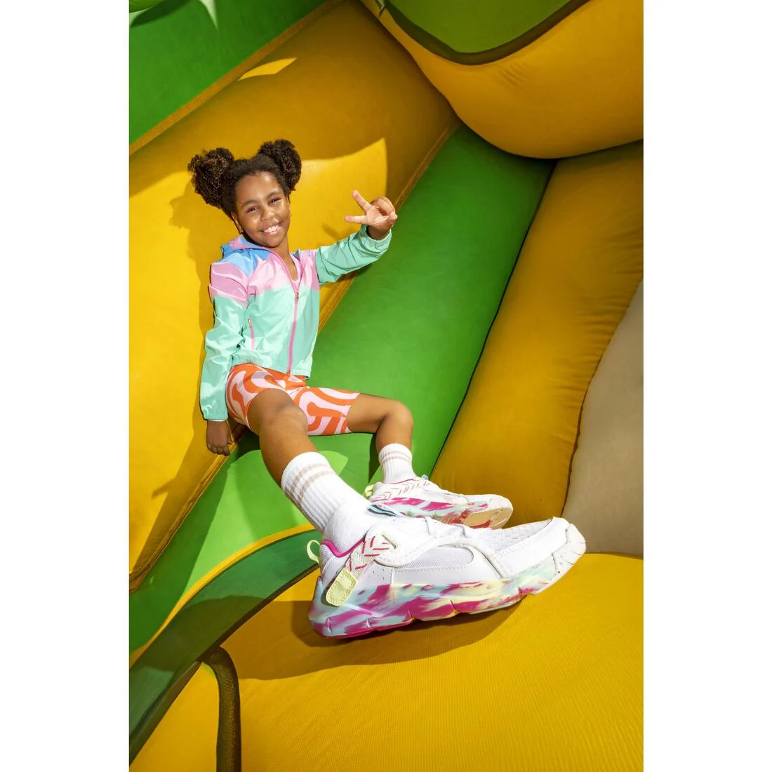 Tenis multideporte transpirables blanco con para niños Playful Summer - Image 25