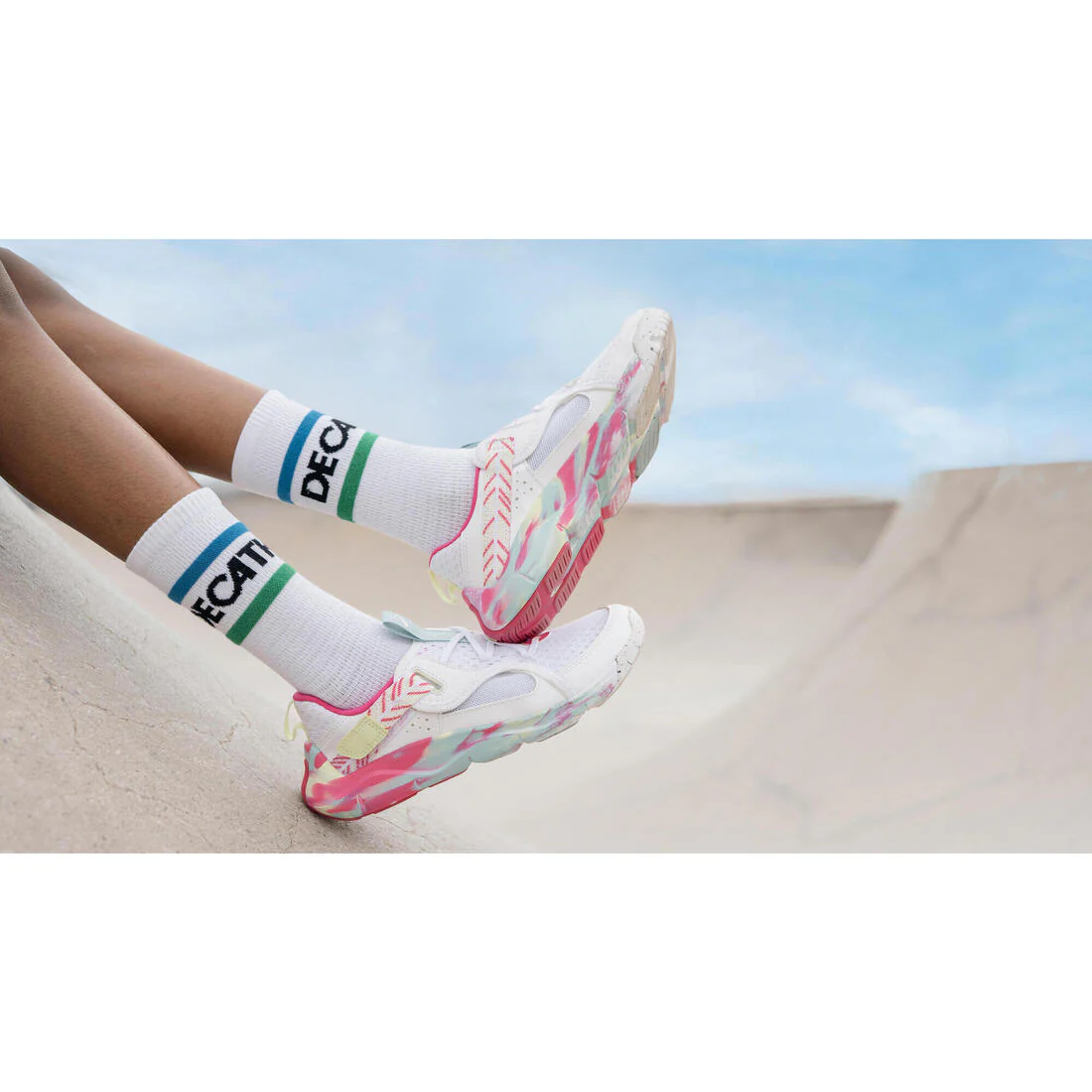 Tenis multideporte transpirables blanco con para niños Playful Summer - Image 28