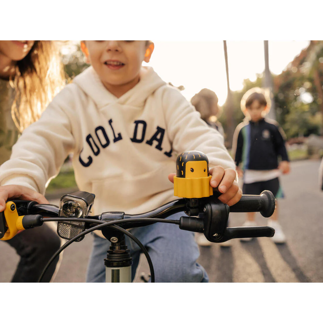 Timbre Bicicleta Niños Firstbell Amarillo 2 En 1 - Image 15