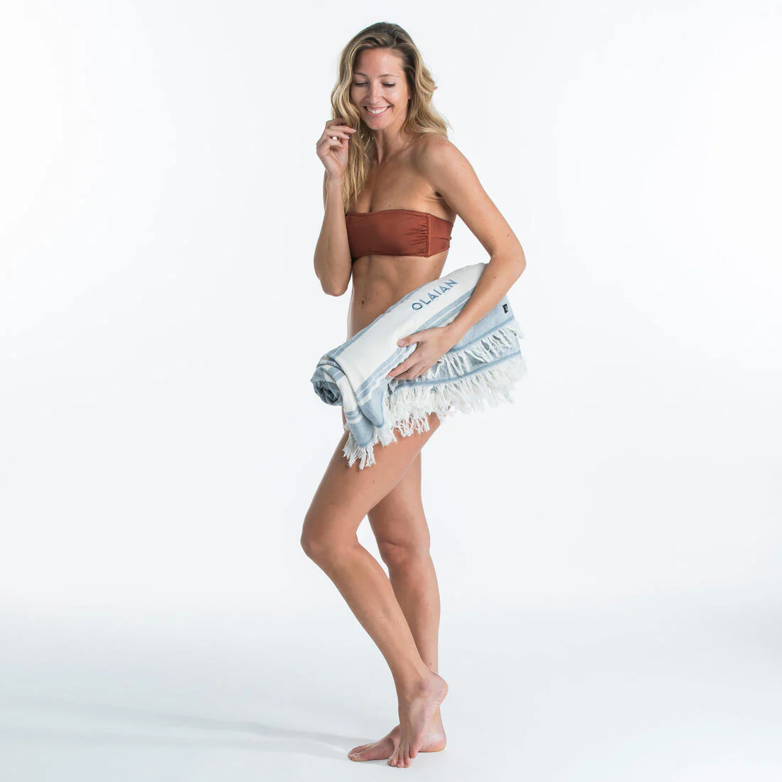 Toalla Playa-Poncho Gris-Azul 190 x 190 cm - Image 14