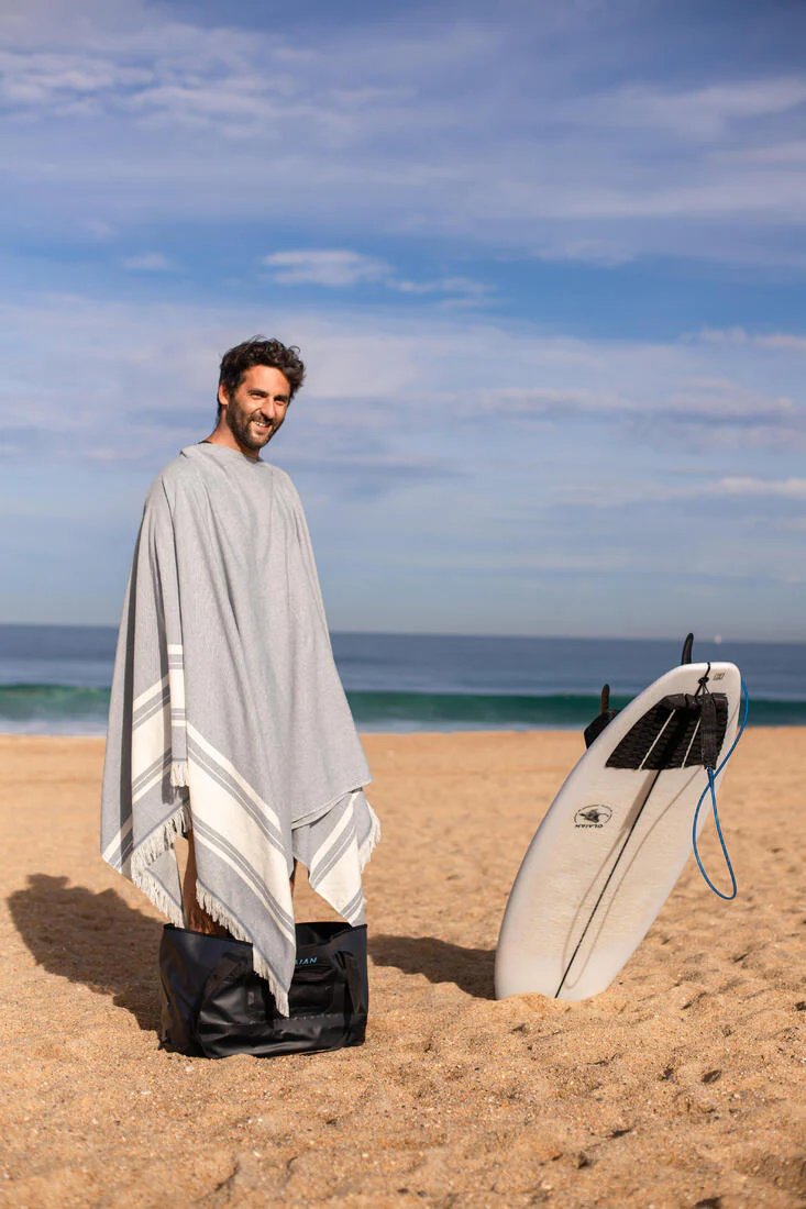 Toalla Playa-Poncho Gris-Azul 190 x 190 cm - Image 26