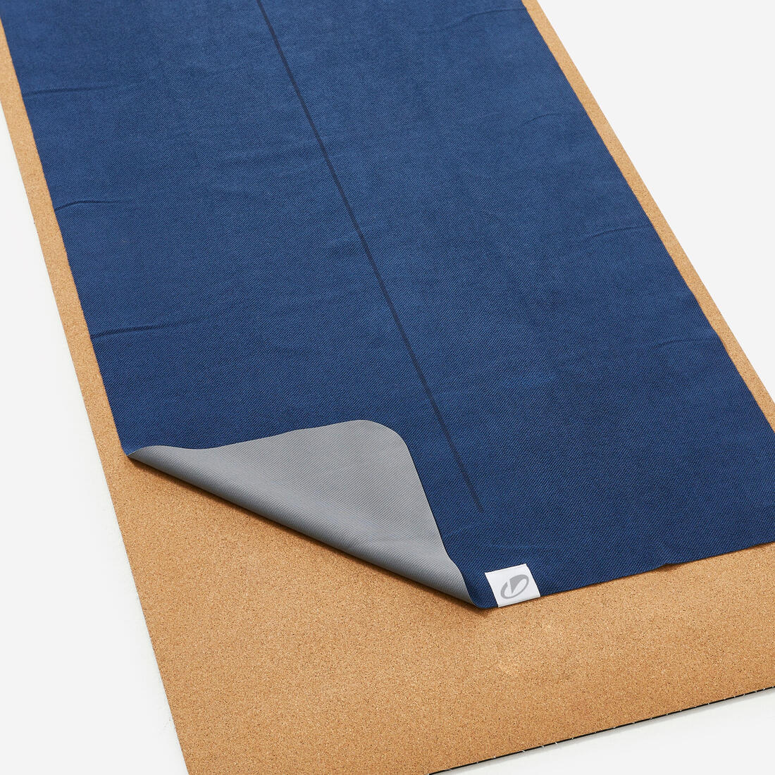 Toalla Yoga Gris Azul Antideslizante 183 cm x 61 cm x 1 mm - Image 3