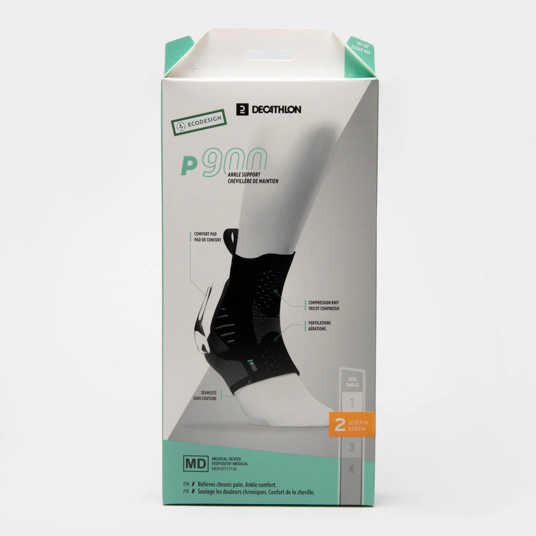 Tobillera de sujeción Adulto - Tobillera P900 Negro - Image 13
