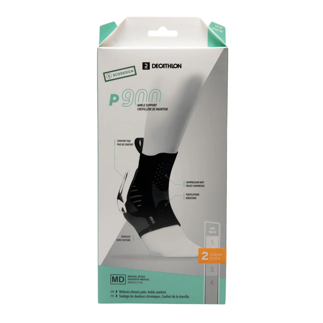 Tobillera de sujeción Adulto - Tobillera P900 Negro - Image 14