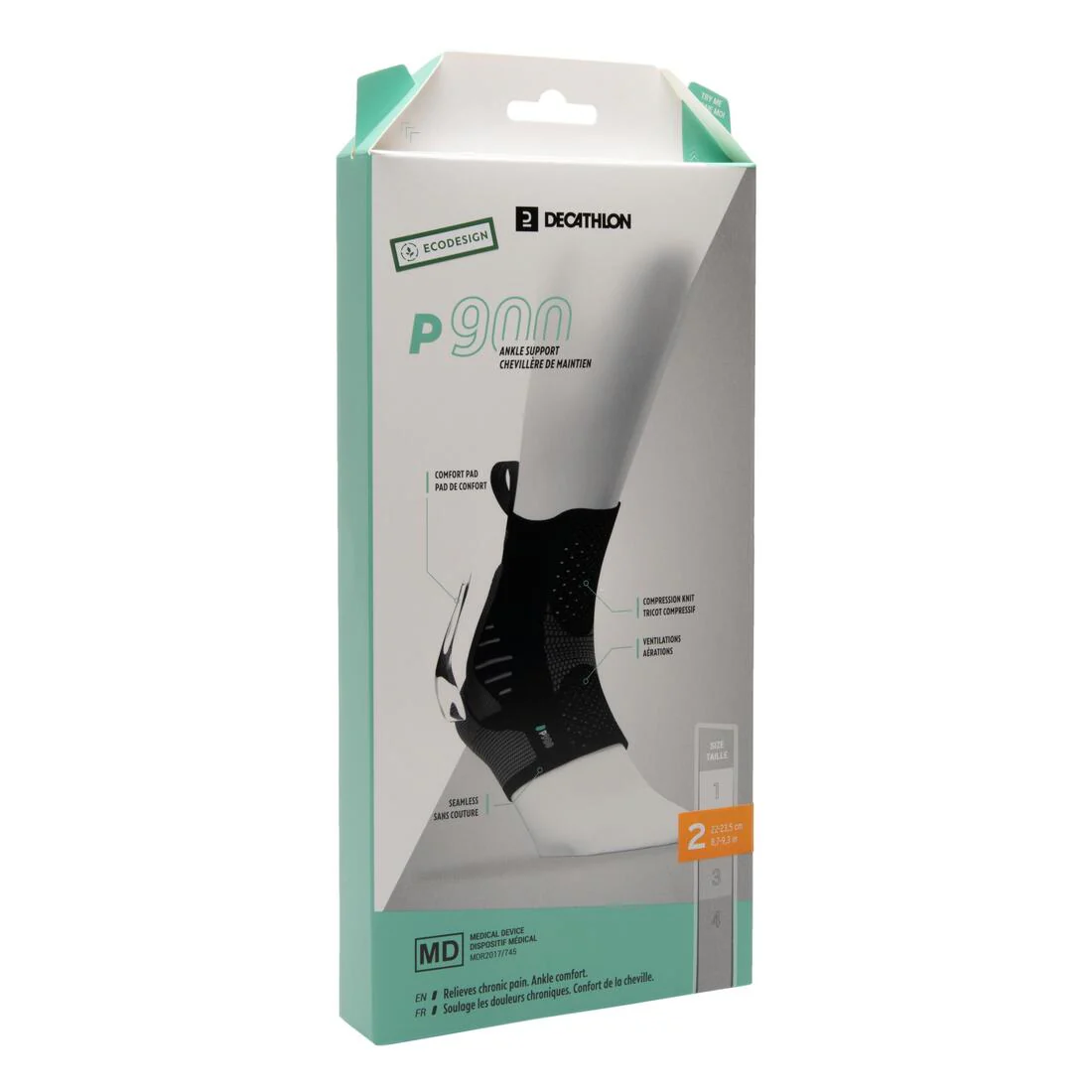 Tobillera de sujeción Adulto - Tobillera P900 Negro - Image 15